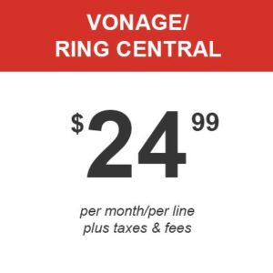 VONAGE RING CENTRAL Monthly Fees